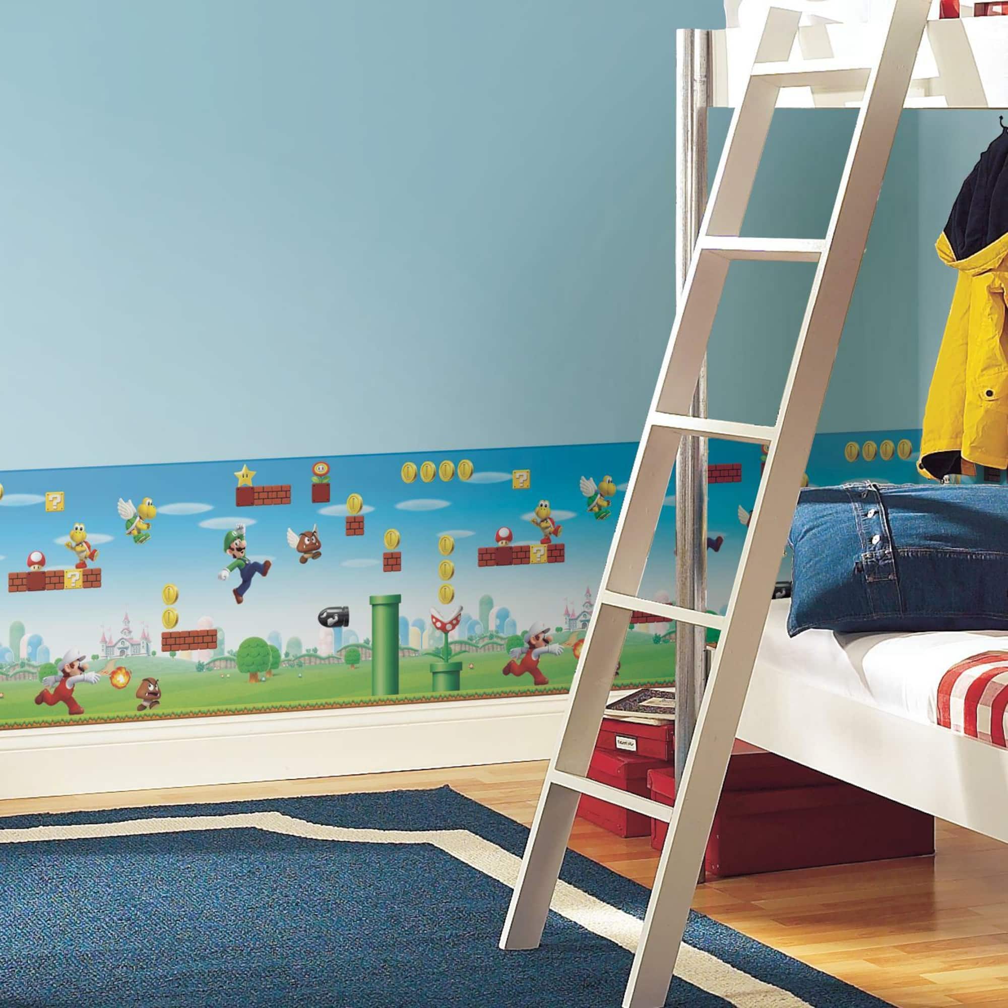 RoomMates Mario Scene Peel & Stick Wallpaper Border